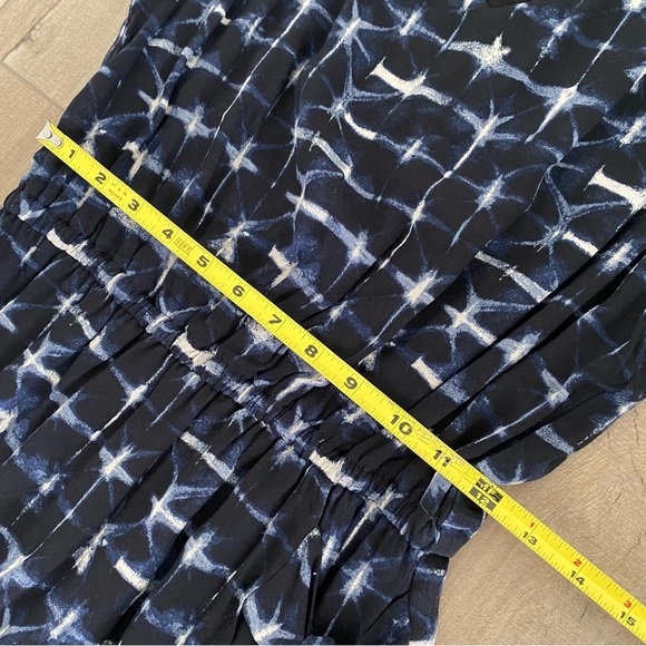 NWT Evereve Avaline Skort Romper Small Navy White Geometric Print Wrap Tie - Picture 13 of 16